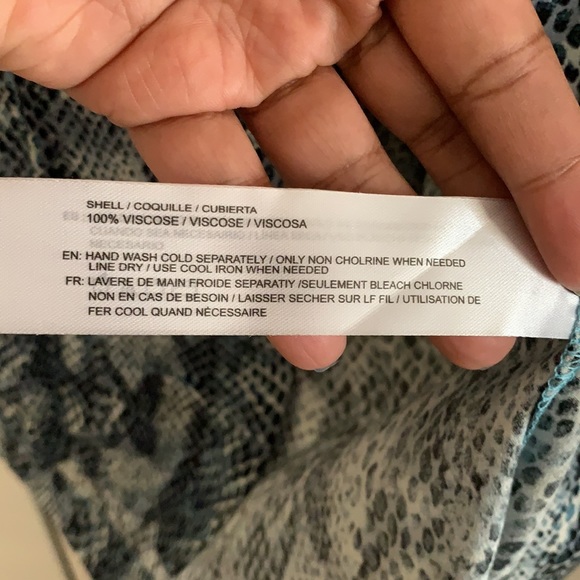 Blue Snake Print Unstructured Blazer-size Small - Picture 6 of 7